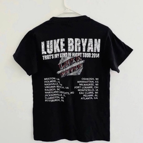 Luke Bryan My Kind Of Night 2014 Tour Tee Small - Picture 3 of 3